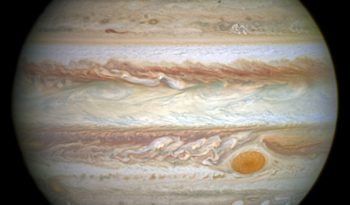 Jupiter and its shrunken Great Red Spot