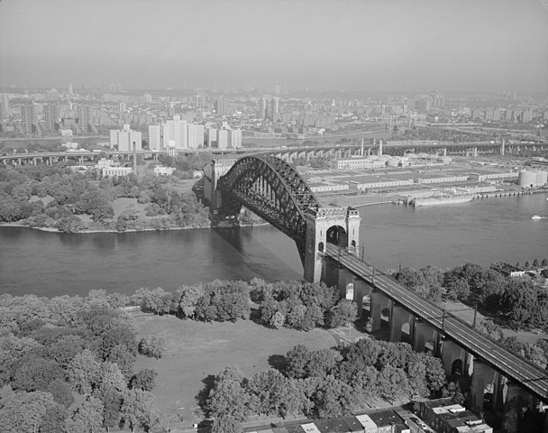 Hell Gate Bridge with Queens in the foreground