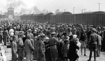 "Selection" of Hungarian Jews on the ramp at Birkenau, May/June 1944