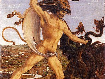Pollaiuolo's Hercules and the Hydra (c. 1475). Uffizi Gallery, Florence, Italy