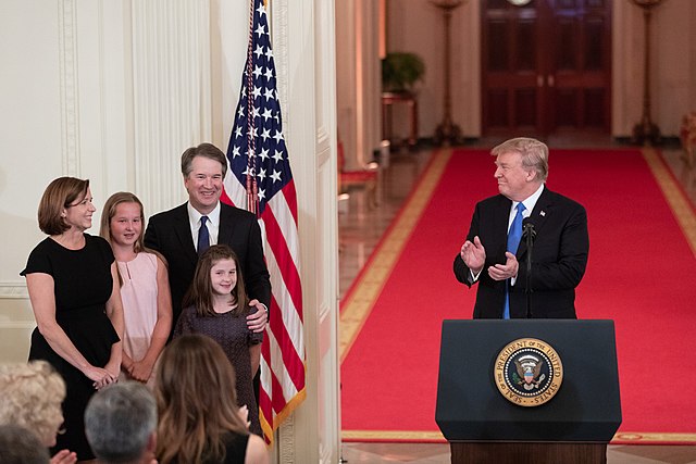 Kavanaugh and his family with President Donald Trump on July 9, 2018