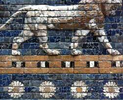 Detail of a relief from the reconstruction of the Ishtar Gate