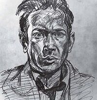 Sketched self-portrait circa 1920 - E E Cummings