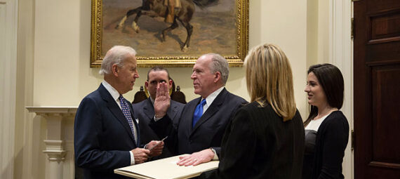 Brennan being sworn in as CIA Director, March 8, 2013