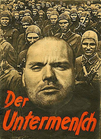Cover of the Nazi propaganda leaflet "Der Untermensch" ("The Subhuman"), 1942