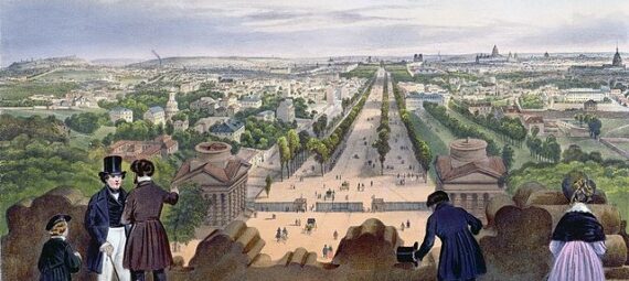The Champs-Élysées circa 1850