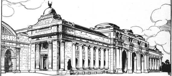 A 1902 drawing of a proposal for the design of Union Station