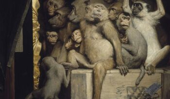 Monkeys as Judges of Art, an ironical 1889 painting by Gabriel von Max.