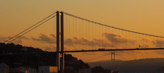 photo of the golden gate during sunset