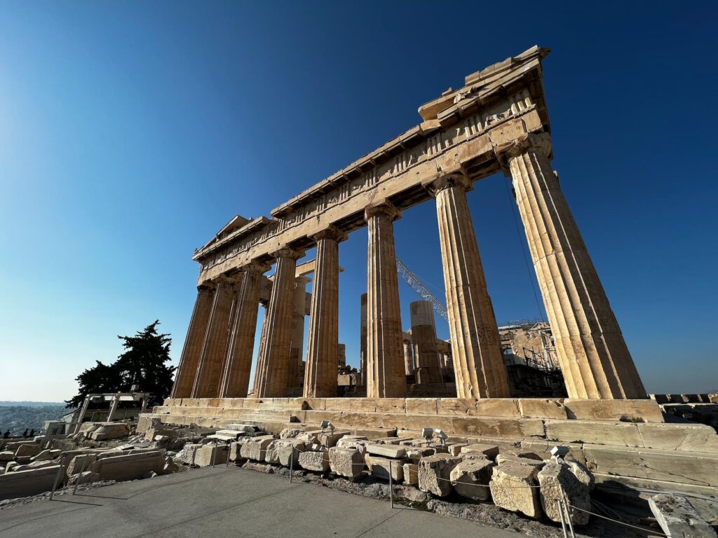 the parthenon temple ruins in athens greece