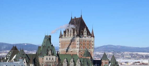 le chateau frontenac in quebec city quebec at winter