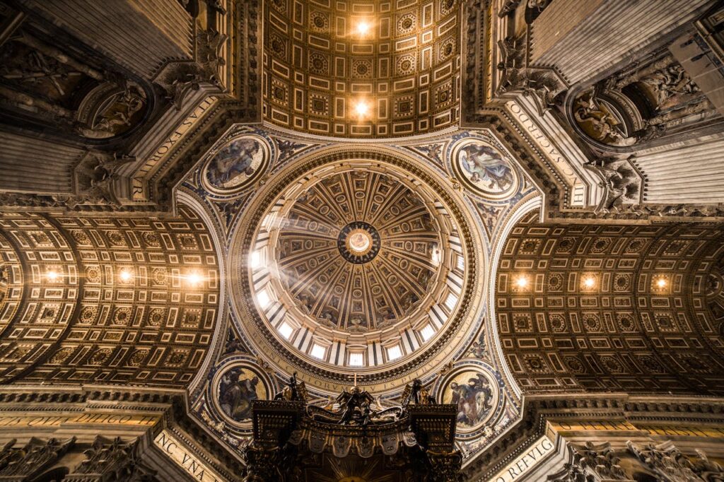 Photo by Tomas Anunziata: https://www.pexels.com/photo/brown-dome-ceiling-building-inside-view-412080/